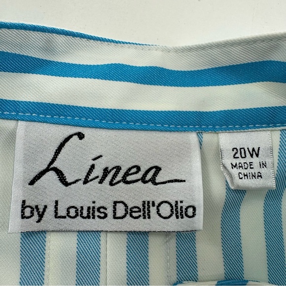 NWOT Linea by Louis Dell'Olio Stand Collar Striped Shirt Women’s Plus 20W - Picture 4 of 10